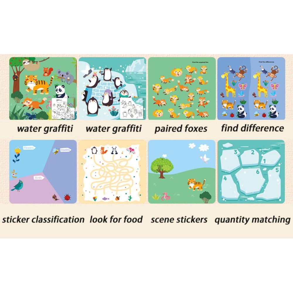 Reusable Water Magic Coloring Book - Libro da disegno ad acqua riutilizzabile