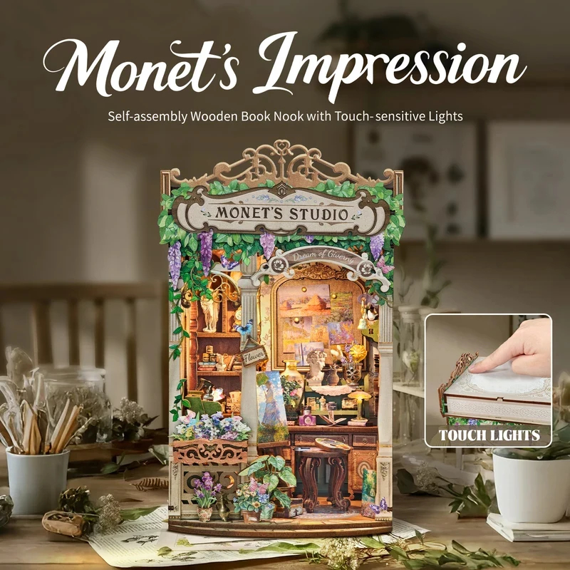 Kit Modello Fai-da-Te in Legno - Diy Wooden Book Nook Kit Shelf Insert recensione e prezzo