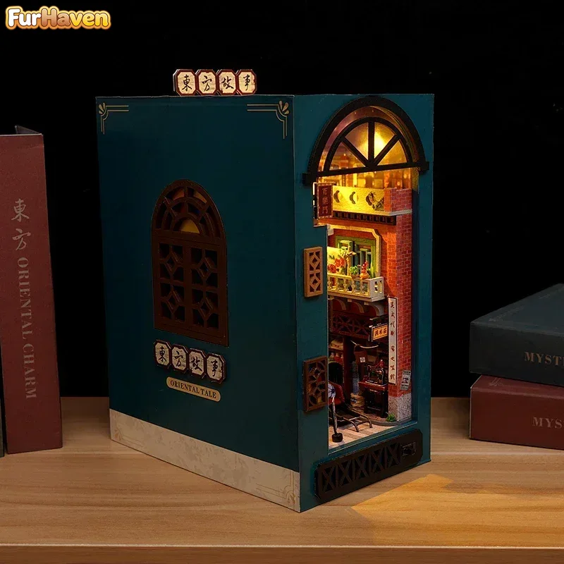 Kit Fai-da-Te in Legno per Lib - Diy Wooden Book Nook Kit Shelf Insert recensione e prezzo