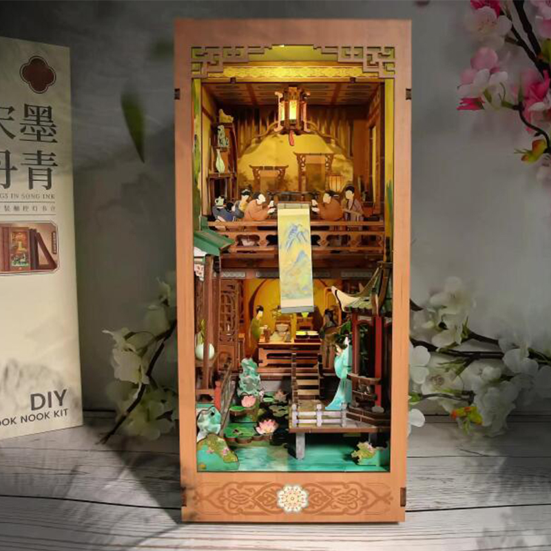 Kit di inserti per scaffali pe - Diy Wooden Book Nook Kit Shelf Insert recensione e prezzo
