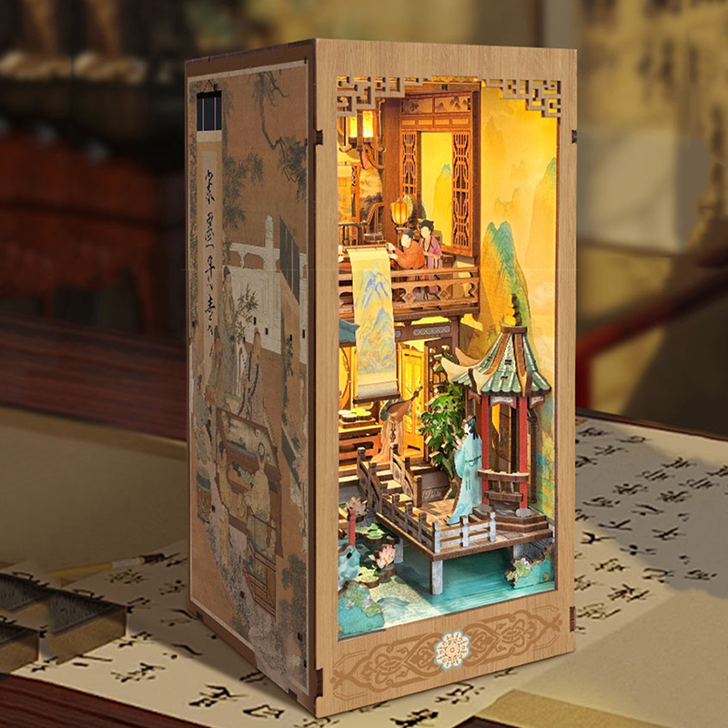 Kit di inserti per scaffali pe - Diy Wooden Book Nook Kit Shelf Insert recensione e prezzo