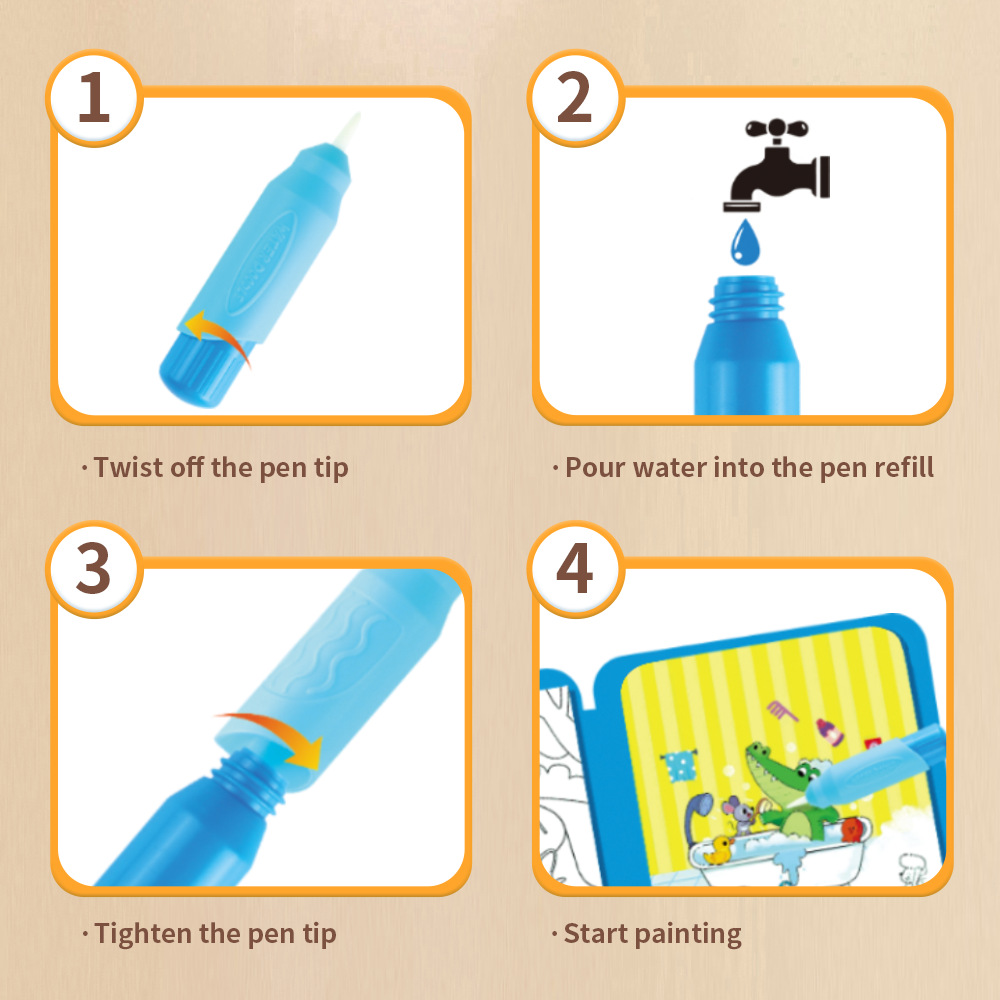 Libro Magico da Colorare con A - Reusable Water Magic Coloring Book recensione e prezzo
