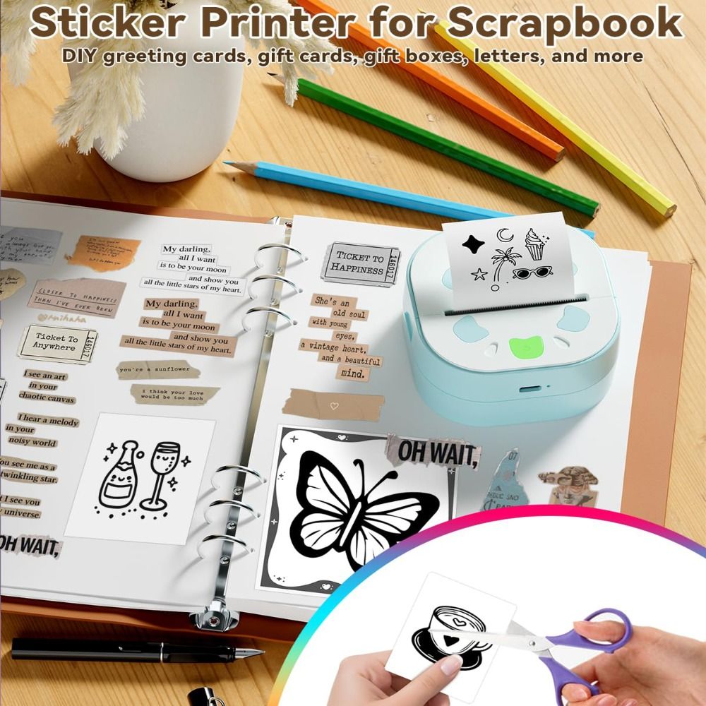 Mini stampante per adesivi Sta - Mini Pocket Thermal Printer Paper Roll recensione e prezzo