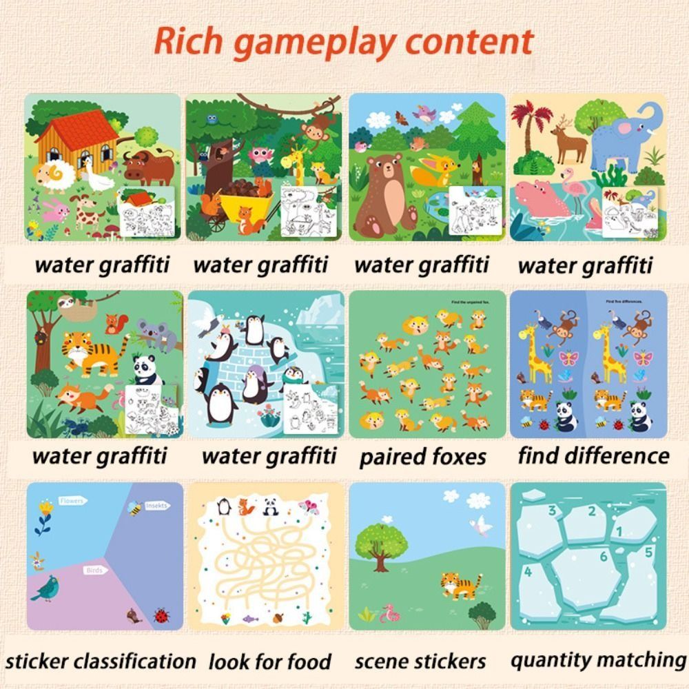 Libro da disegno ad acqua riut - Reusable Water Magic Coloring Book recensione e prezzo